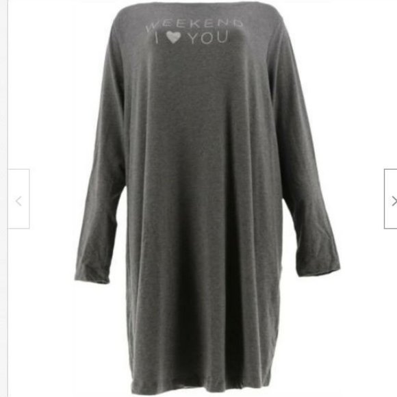 AnyBody Other - AnyBody Cozy Knit Message T-Shirt Sleep Dress 3953